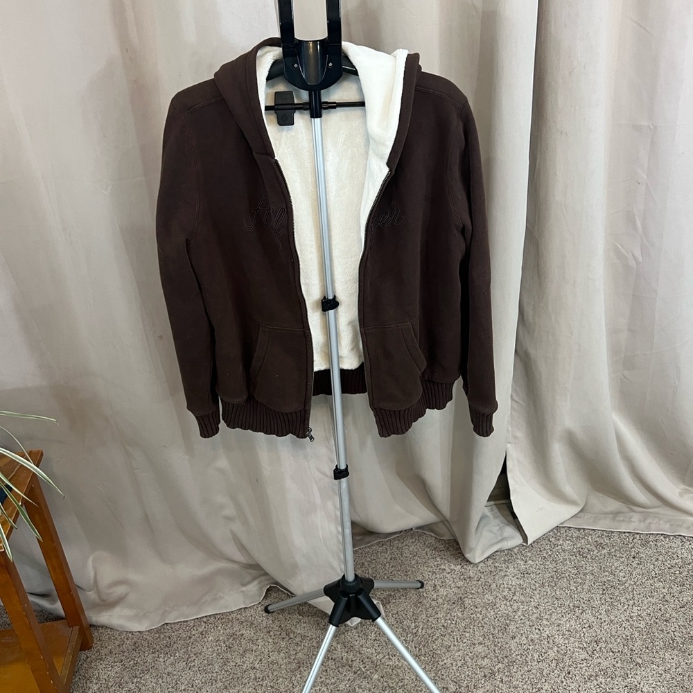 Tommy Hilfiger Chocolate Brown Hoodie with Ivory Lining